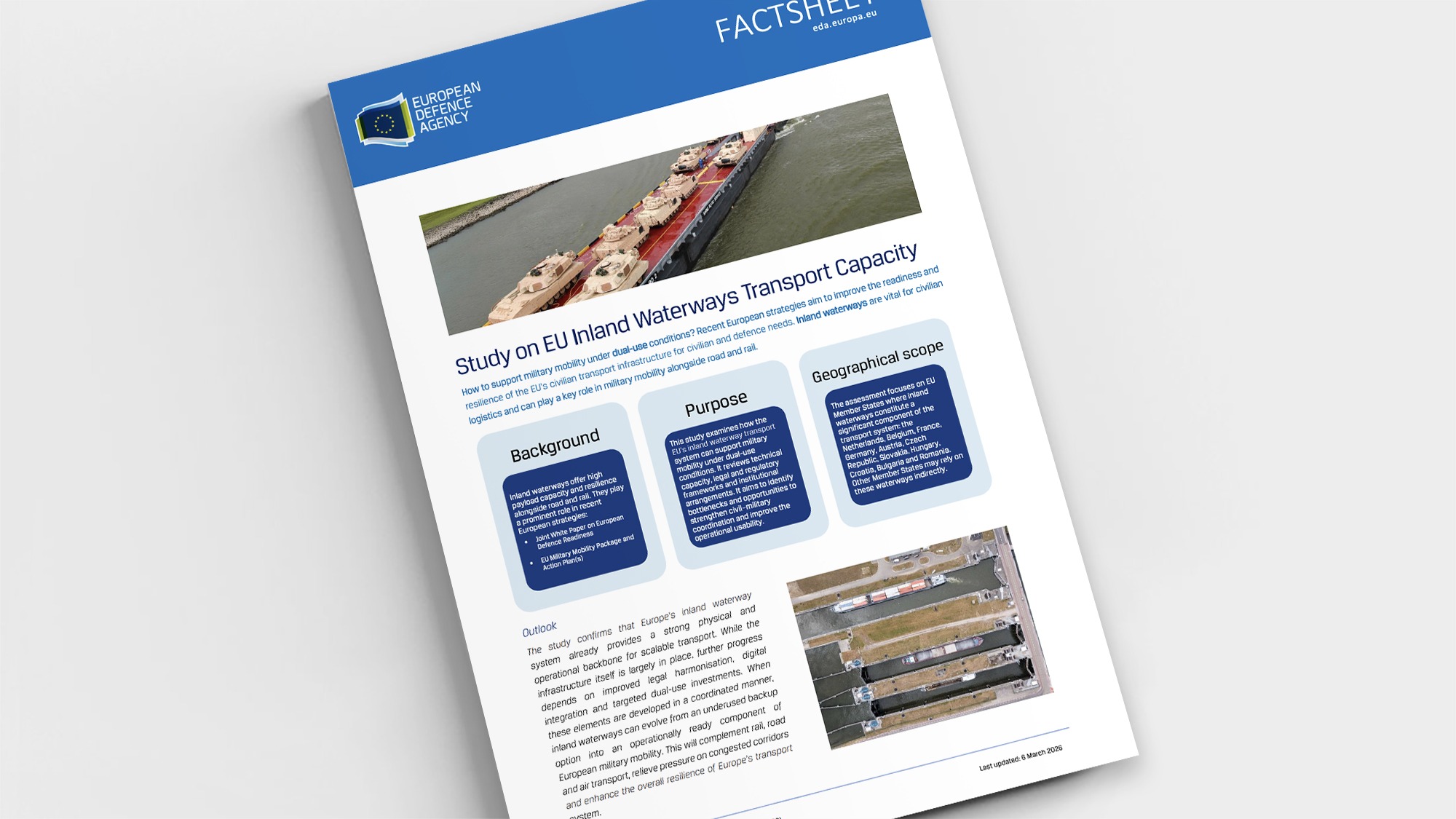 Factsheet on inland waterways cover