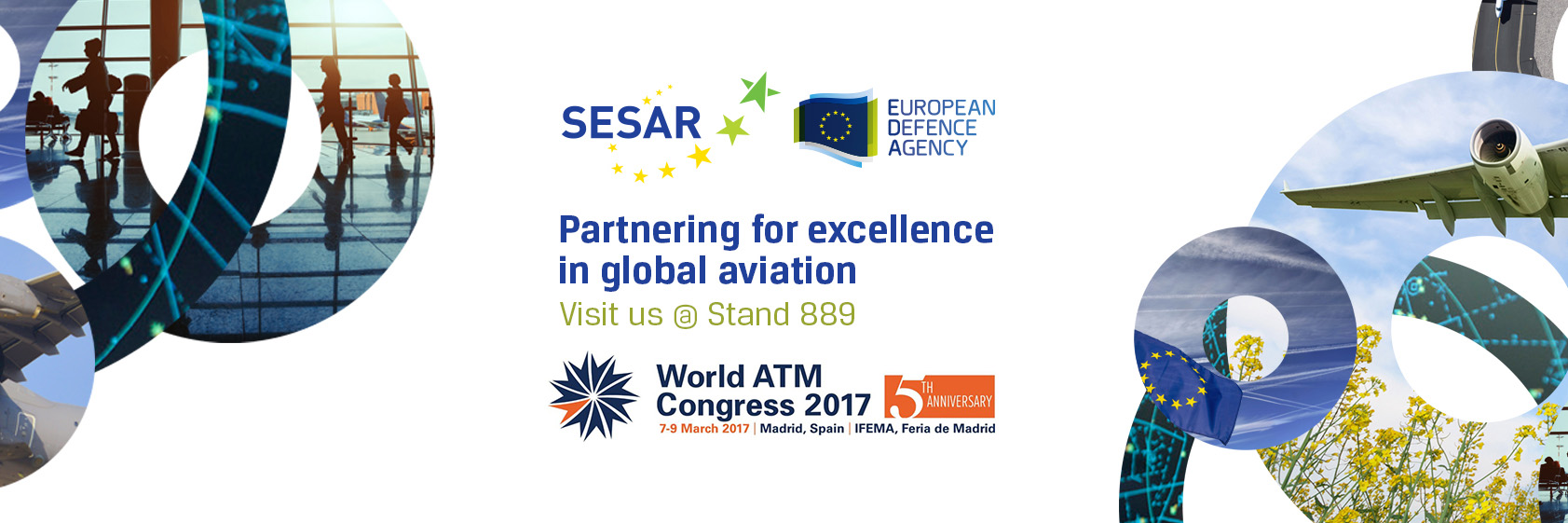 Meet the EDA team! Partnering for excellence in global aviation at the World ATM Congress (SESAR Stand 889)