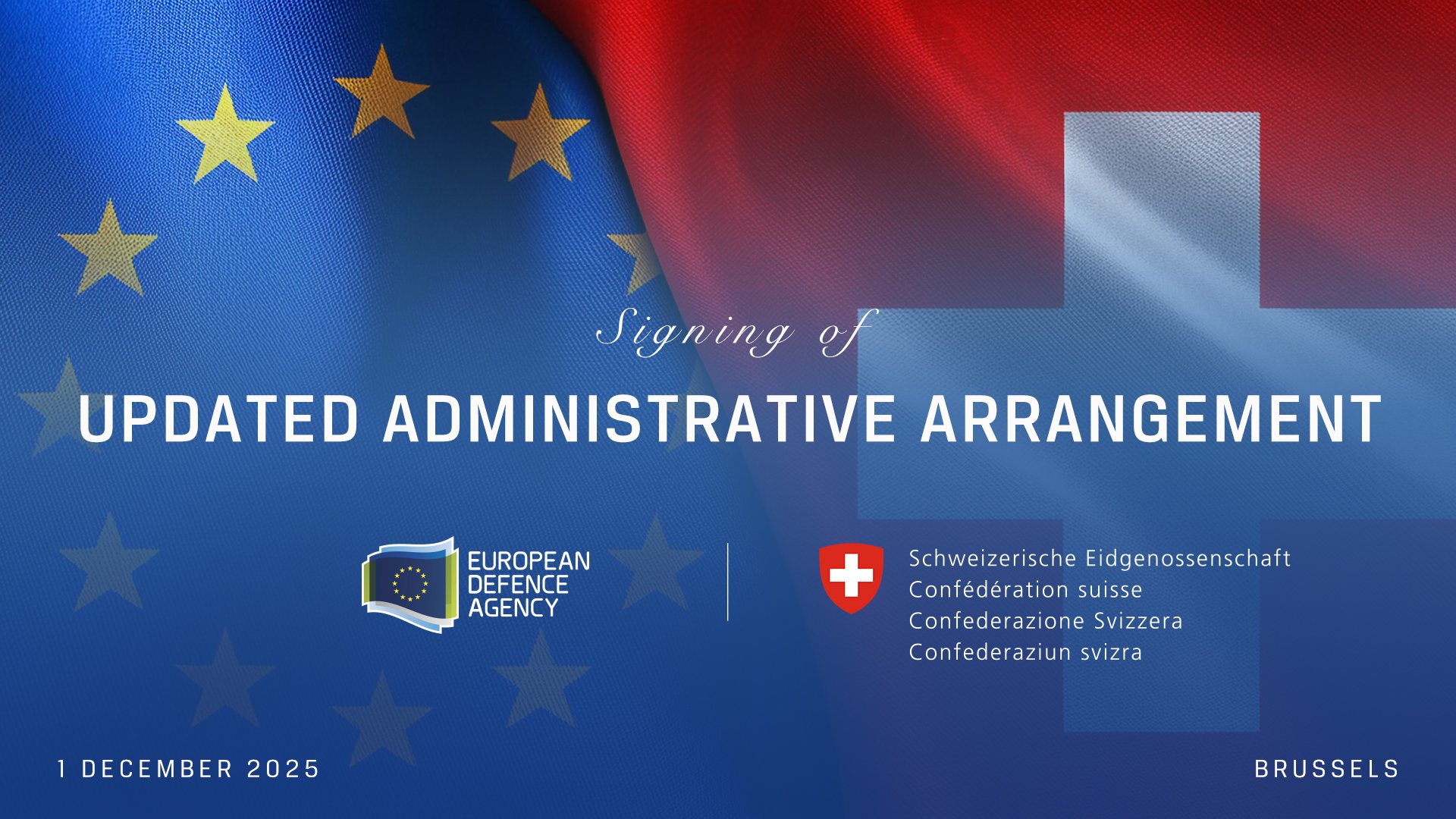 EU Member States and Switzerland agree to expand defence cooperation through EDA